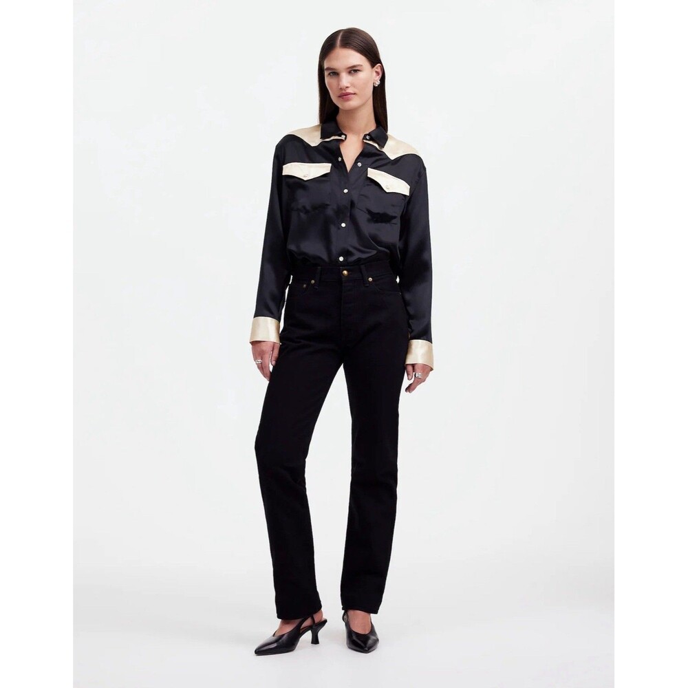 Alexa Chung for Madewell High-Rise Straight Jean in Outridge Wash NWT Size 26